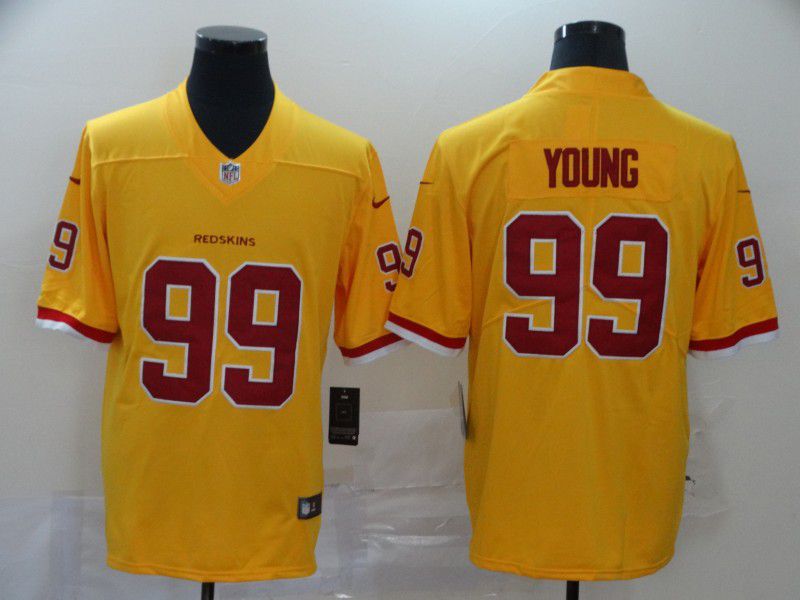 Men Washington Redskins 99 Young Yellow Nike Vapor Untouchable Stitched Limited NFL Jerseys